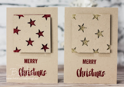 Fast and Fabulous Sparkly Star Christmas Card - Get the details here