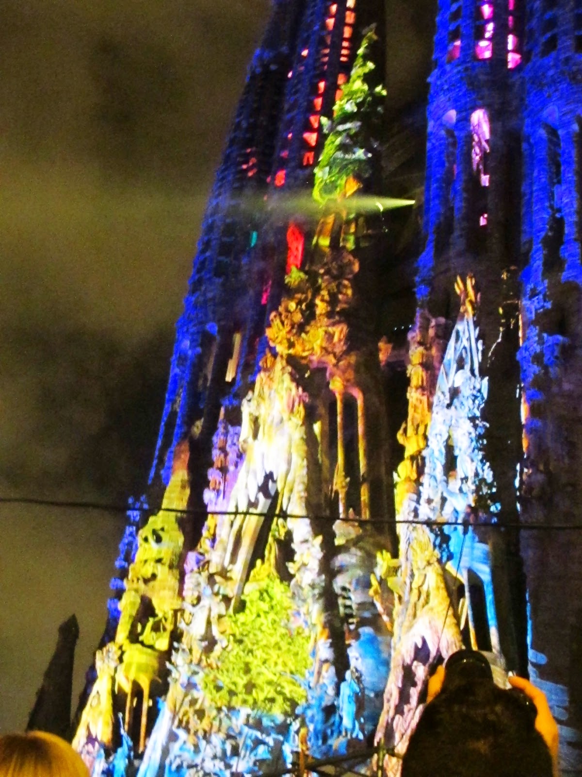 Barcelona Besotted: ...because they light up the Sagrada Familia to music..
