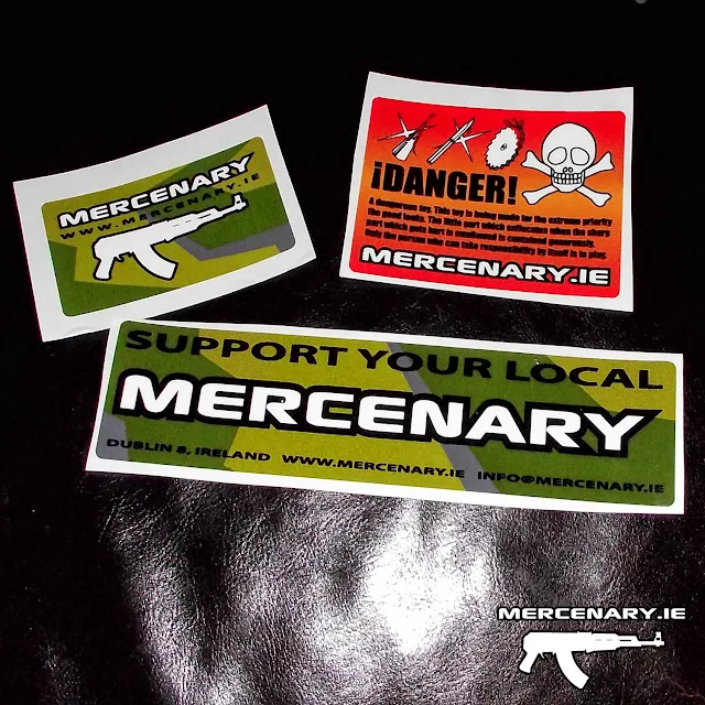 Mercenary Garage Stickers