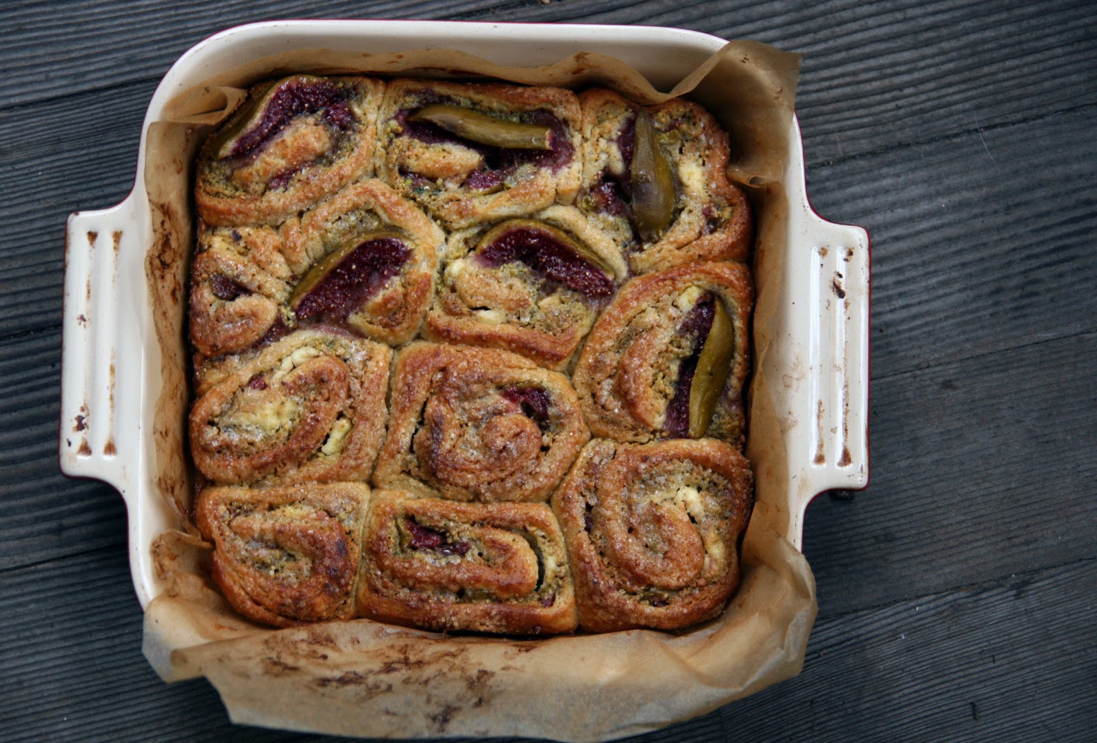 Fig, Pistachio and Goat Cheese Danish Recipe mostly foodstuffs
