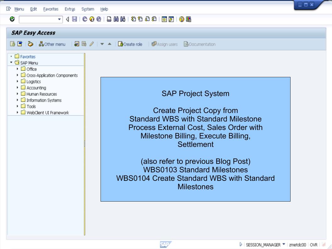 青蛙SAP分享 Froggy's SAP sharing Project System (WBS w/o Network) A Cost