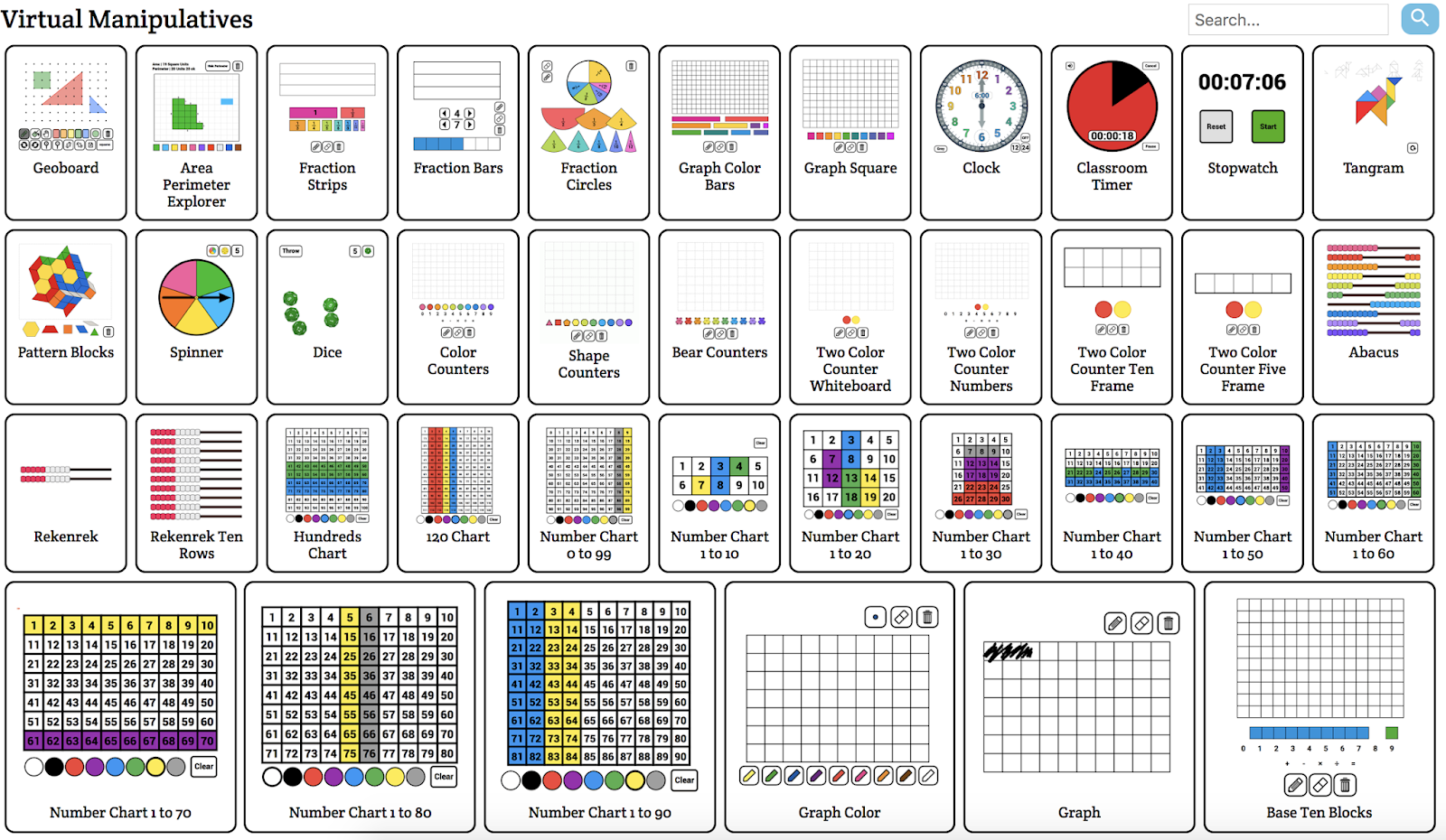 FREE Virtual Math Manipulatives for Chromebook and Computer Users The