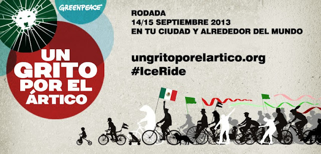 En bicicleta por la Ciudad de México para dar el Grito por el Ártico #IceRide