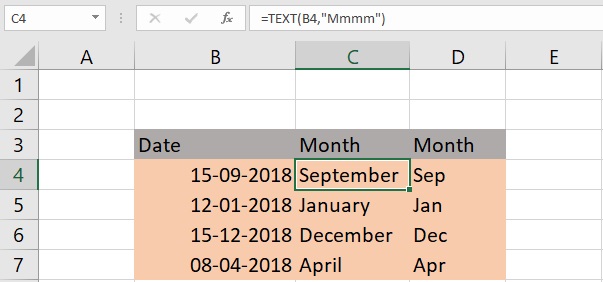 how to use month function