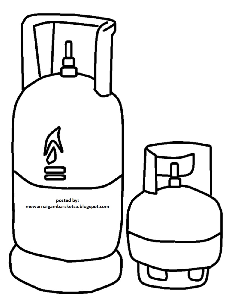 Mewarnai Gambar Gambar Sketsa Peralatan Dapur