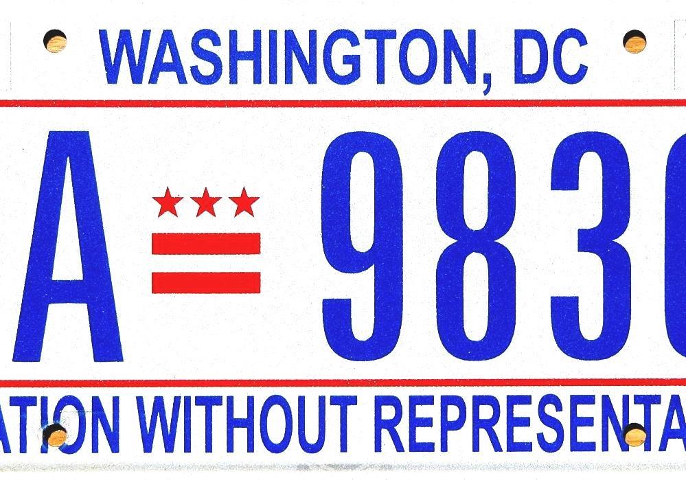Vehicle Registration Plates Of Washington, D.C. Washington License Plate