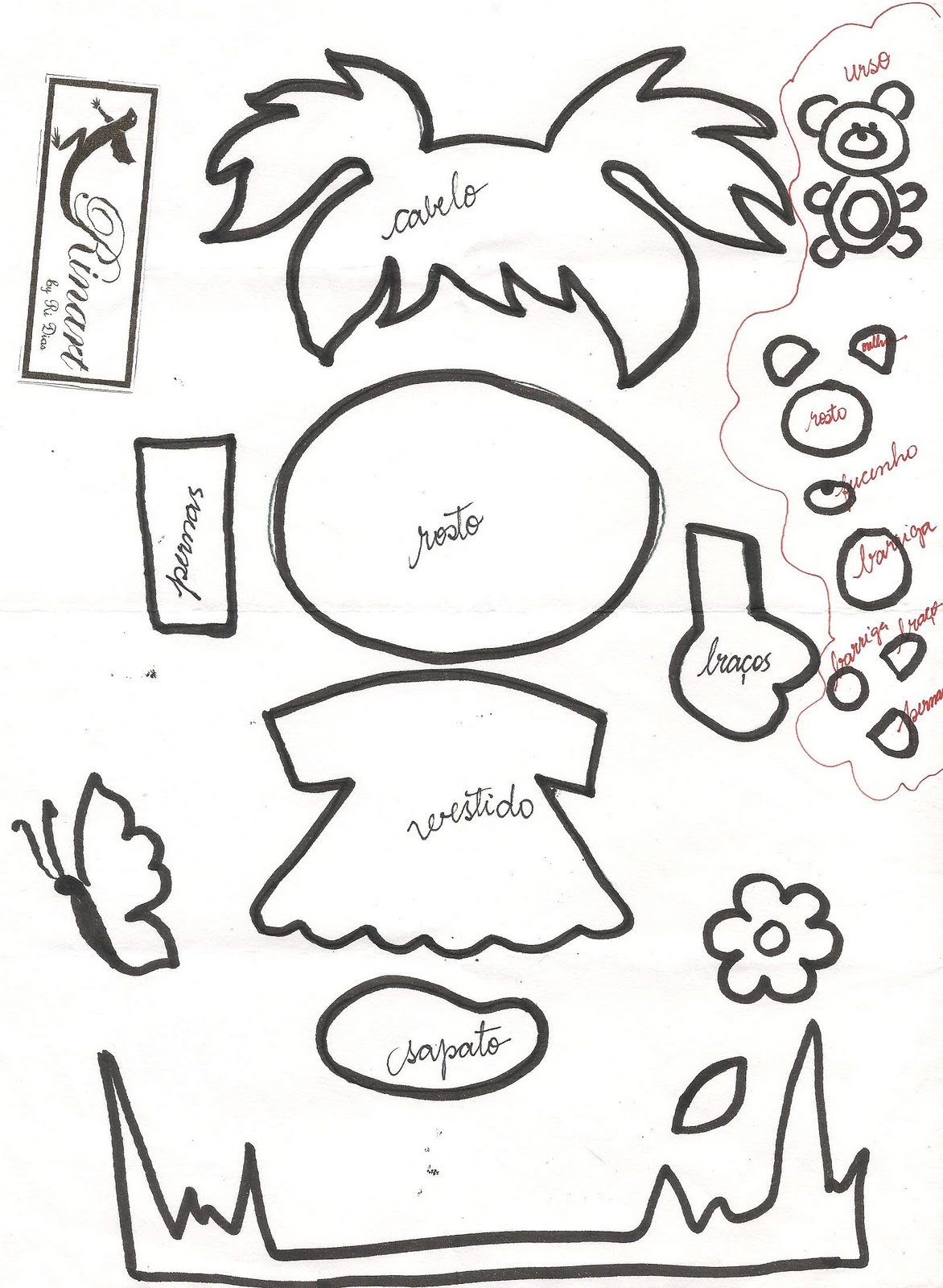 AtelieRinart MOLDES PARA PASTAS EM E.V.A. E PODE SER USADOS EM FELTRO