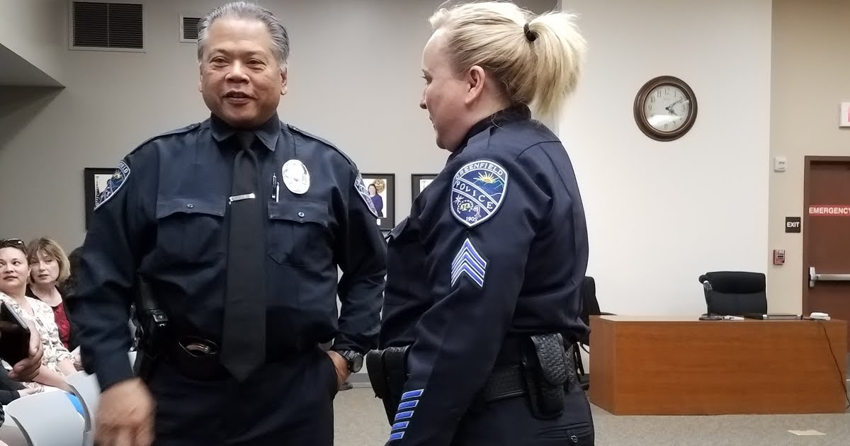 A new Greenfield Police Sergeant is sworn in