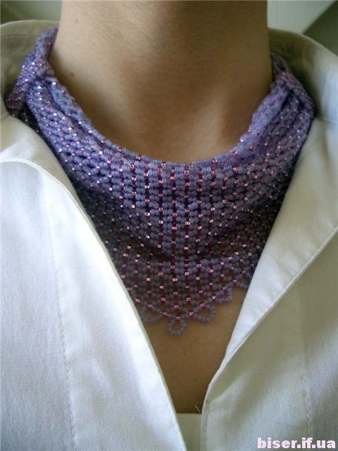 How to Make a Beaded Net Scarf Necklace and Inspirations ...