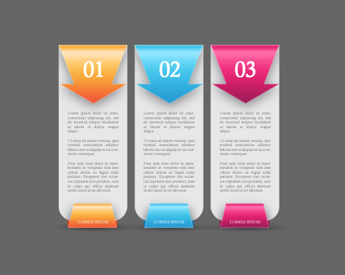 Free PSD Colorful Web Banners Number Options