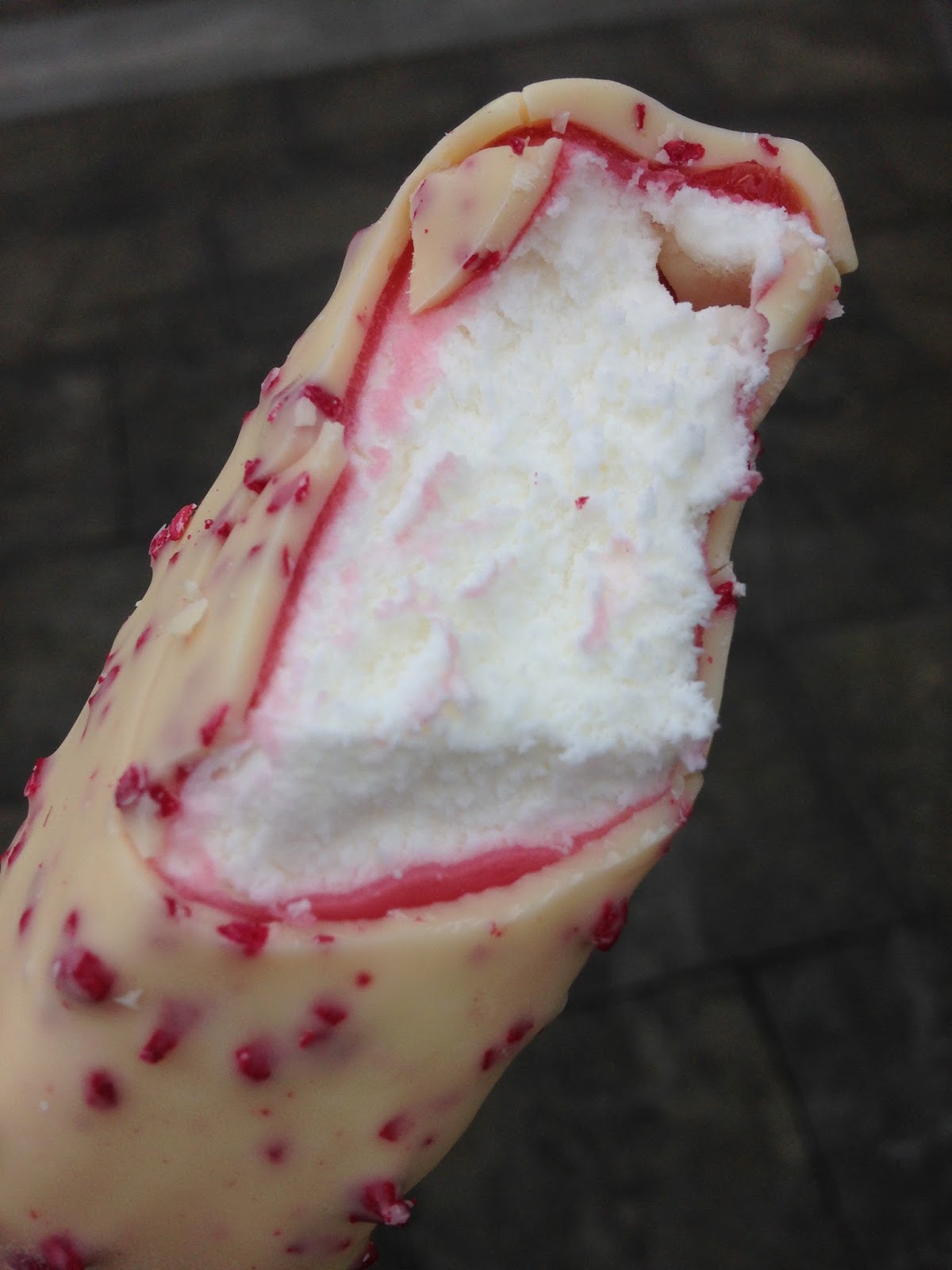 Tesco White Chocolate & Raspberry Ice Creams