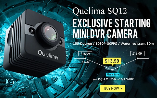 هل تعرف الكاميرا Quelima SQ12 Mini 1080P FHD التي حجمها أقل من يدك ؟؟ إذن أطلع عليها و أشتري واحدة ب 13.99 دولار فقط