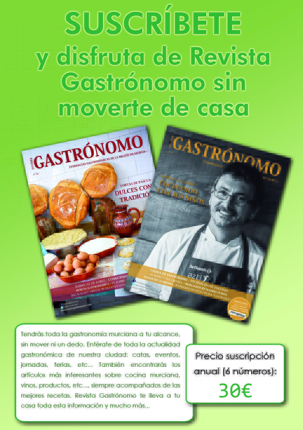 Suscripción Revista Gastrónomo