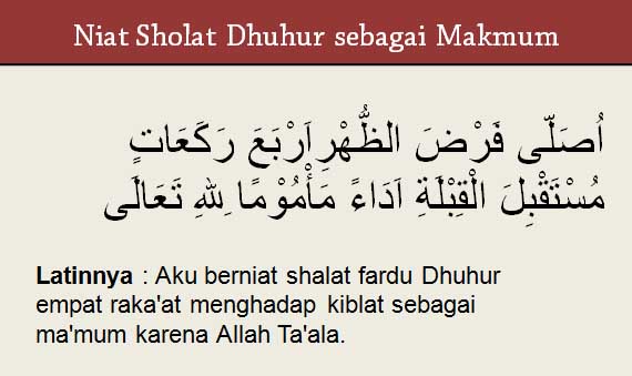 Niat Shalat Dzuhur Sebagai Imam, Makmum, Dan Sendirian