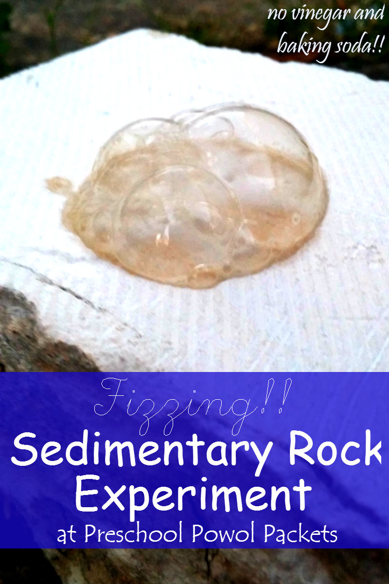 Sedimentary Rocks Experiment Fizzing Rocks! Preschool Powol Packets