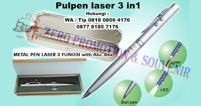 PEN LASER 3 FUNGSI, Pen Promosi Laser 3 Fungsi, Pen Laser 3 Fungsi Box Kayu, PEN 3 IN 1( Pen, Laser, Senter ) KOTAK KALENG