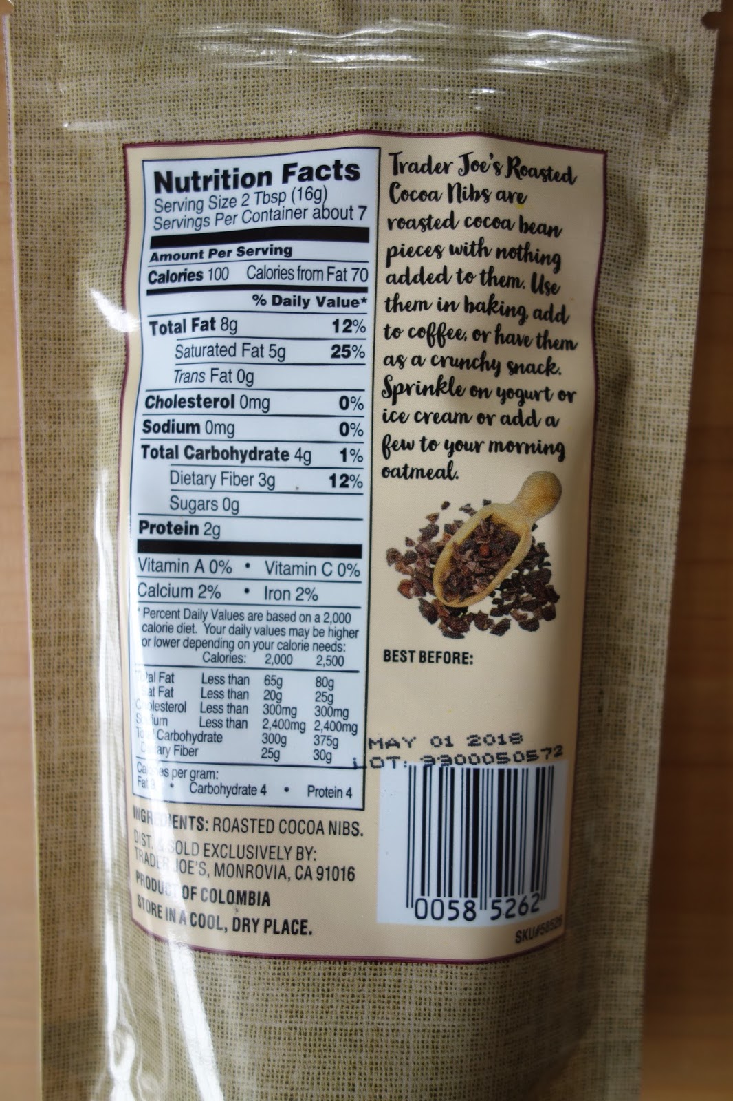 Trader Joe's Roasted Cocoa Nibs