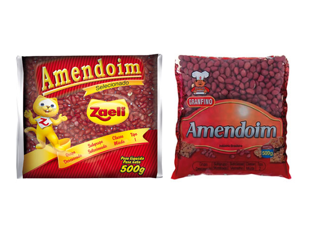 Amendoins das marcas Zaeli e Granfino - Reprodução