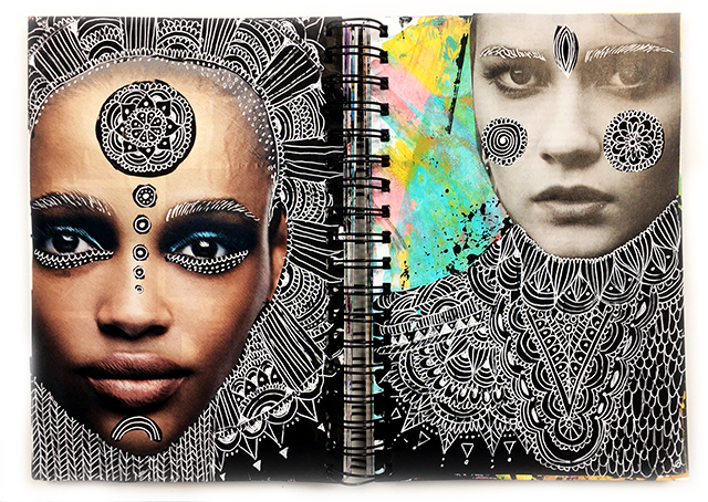 a peek inside my art journal: altered magazine pages