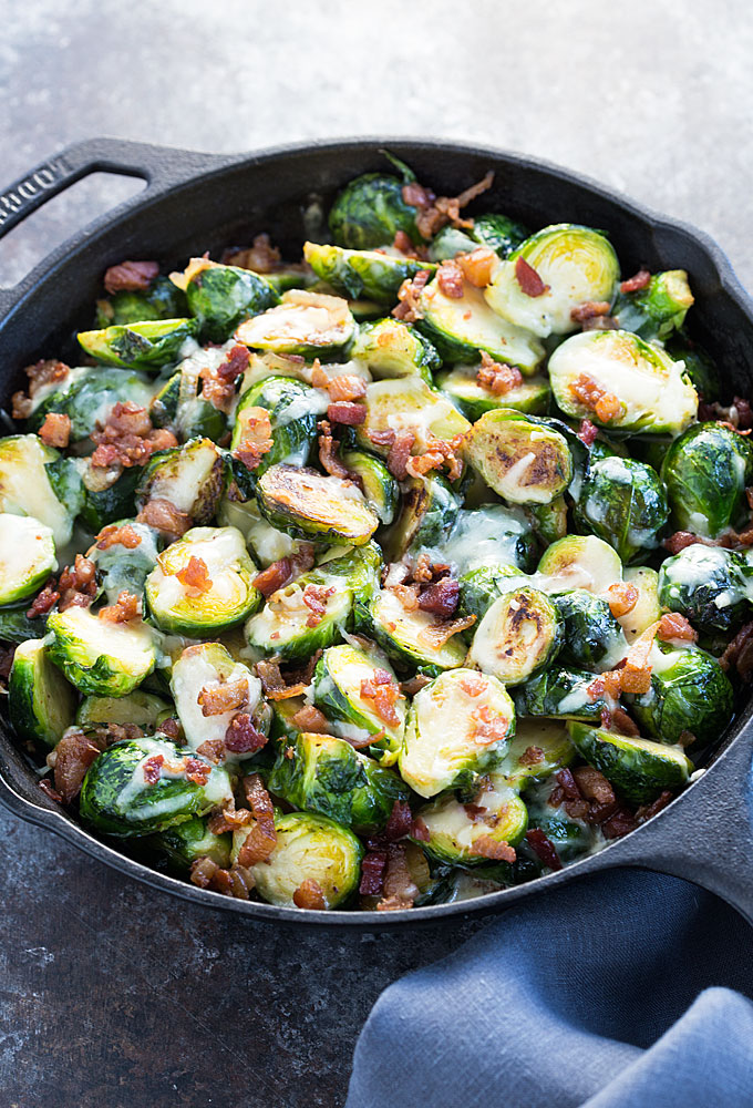 BAKED CHEESY BRUSSELS SPROUTS