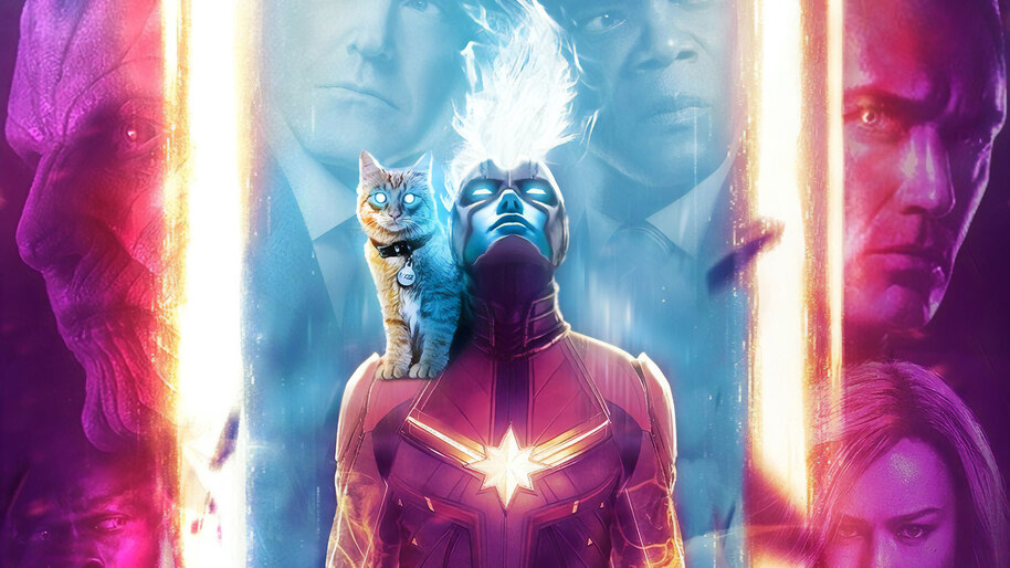 Captain Marvel, Goose, The, Cat, 4K, #4.209 Wallpaper PC Desktop