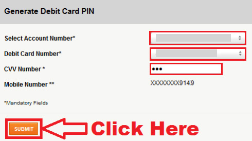 how to reset icici bank debit card pin online
