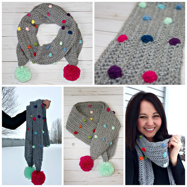 Free Crochet Pattern Confetti Scarf with Bobble Stitch ...