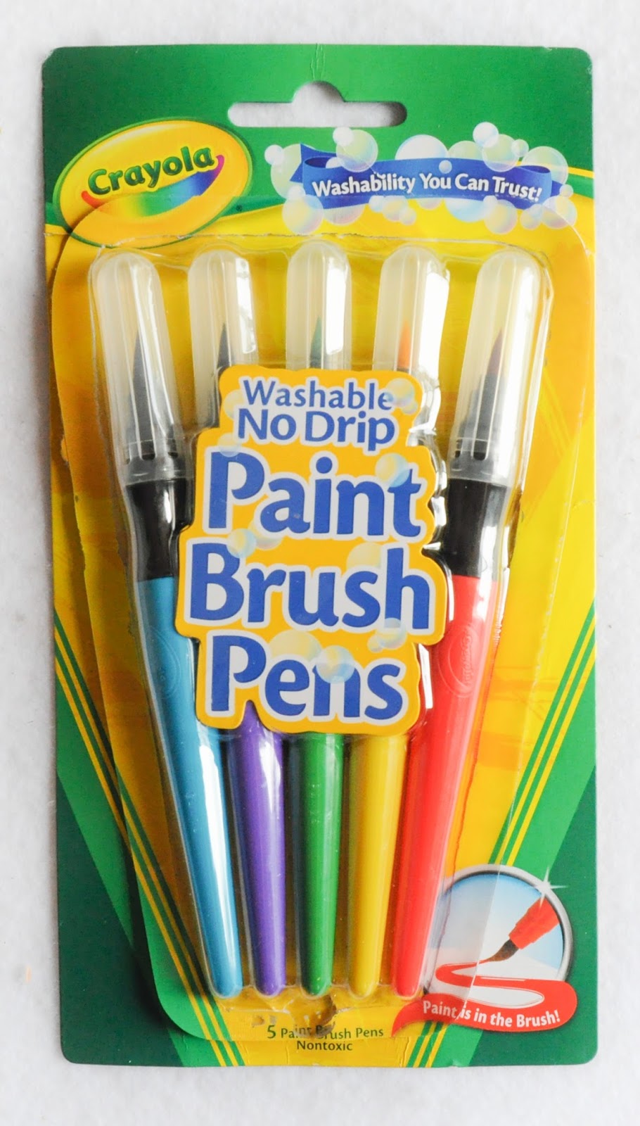 Paint Brush Pens, Classic, 5 Count