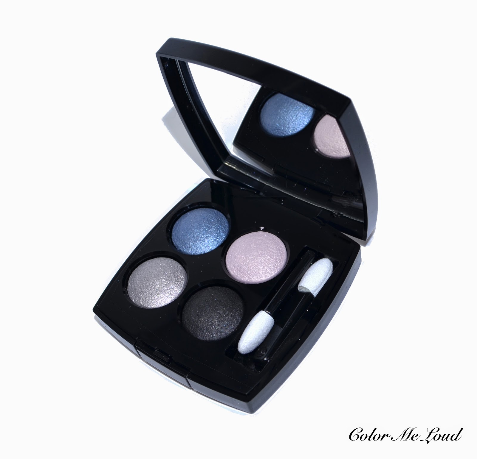 Chanel 537 QUADRILLE Les 4 Ombres Quadra Eyeshadow Palette Swatches, Review  & EOTD - Notes de Printemps Spring 2014 - Blushing Noir