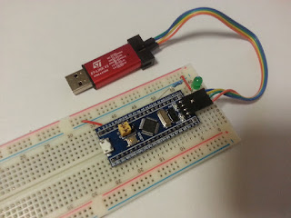 Driving an LED from STM32 microcontroller on Linux, ST-LINK/V2 programmer