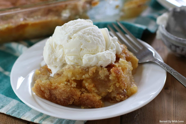 Easy Apple Cobbler Dump Cake recipe from Served Up With Love