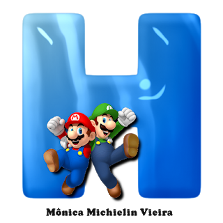 Abecedario con Luigi y Mario Bros.  Luigi and Mario Bros Alphabet.