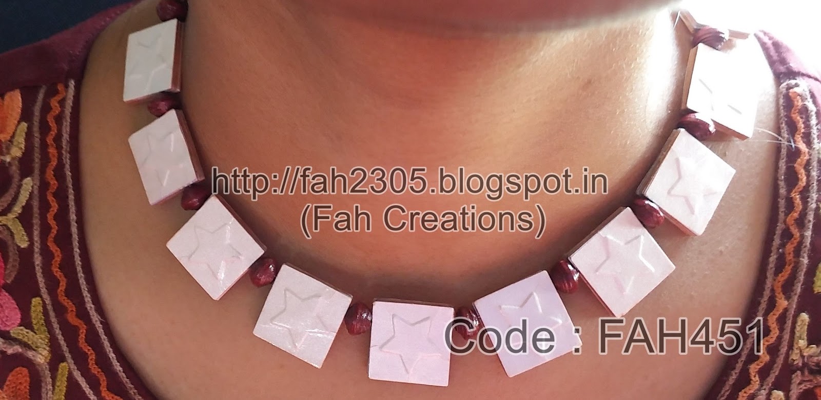 Fah Creations Paper Punch and Embossing Necklace & Earrings
