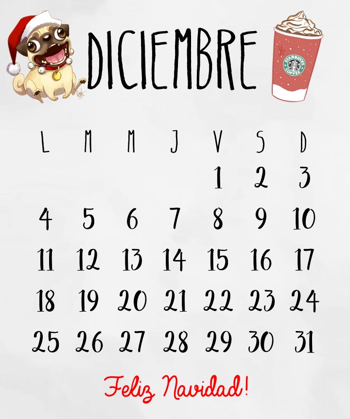 Calendario diciembre 2017: Imprime un diseño único Calendario diciembre 2017: Imprime un diseño único