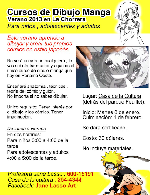 Curso de dibujo manga en Panamá.