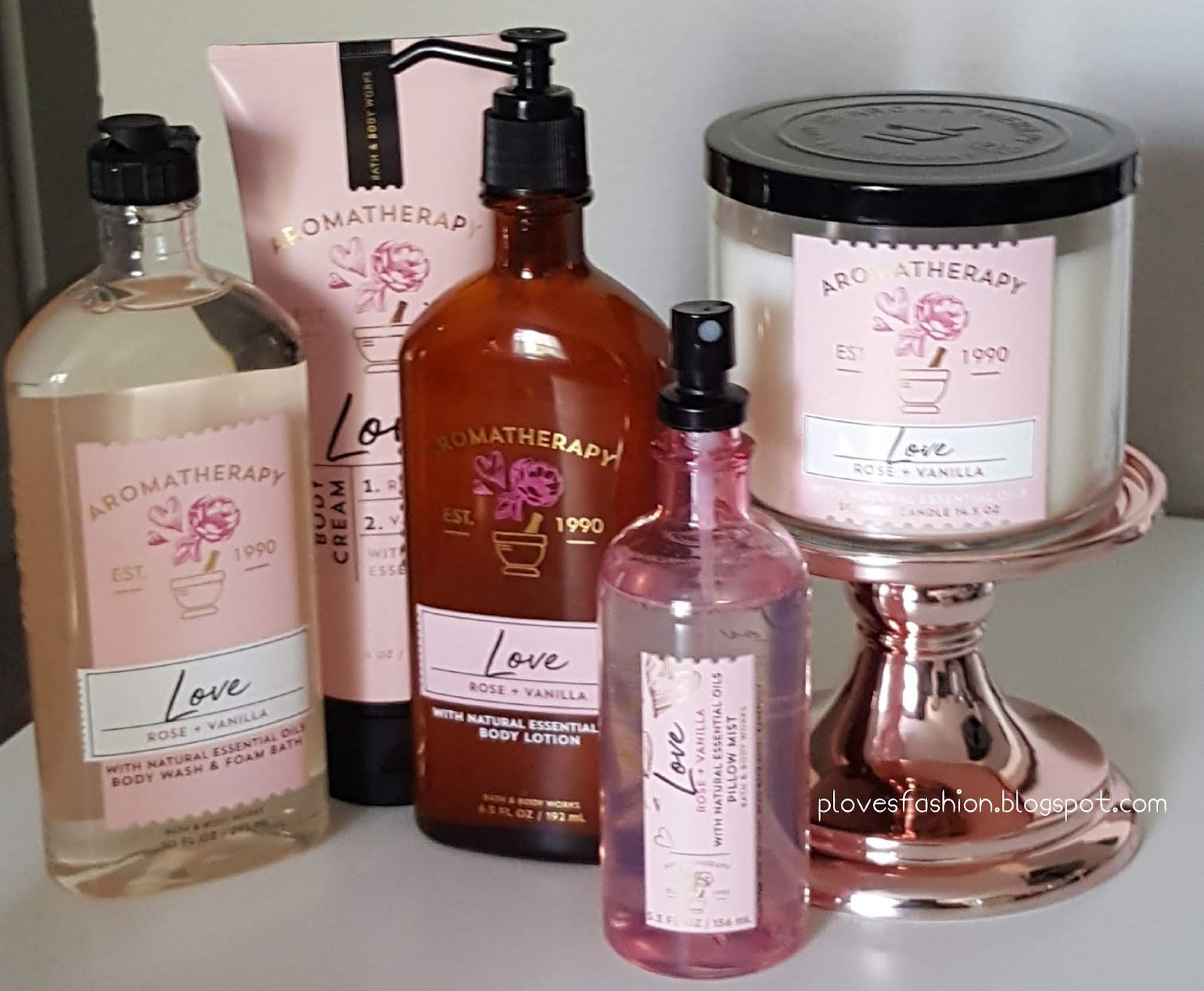 Beauty and More by Pilar Aromatherapy Love Rose and Vanilla Collection