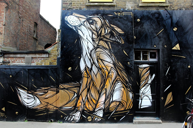 DZIA is currently in the UK where he spent a day working on this brand new piece on the streets of East London.