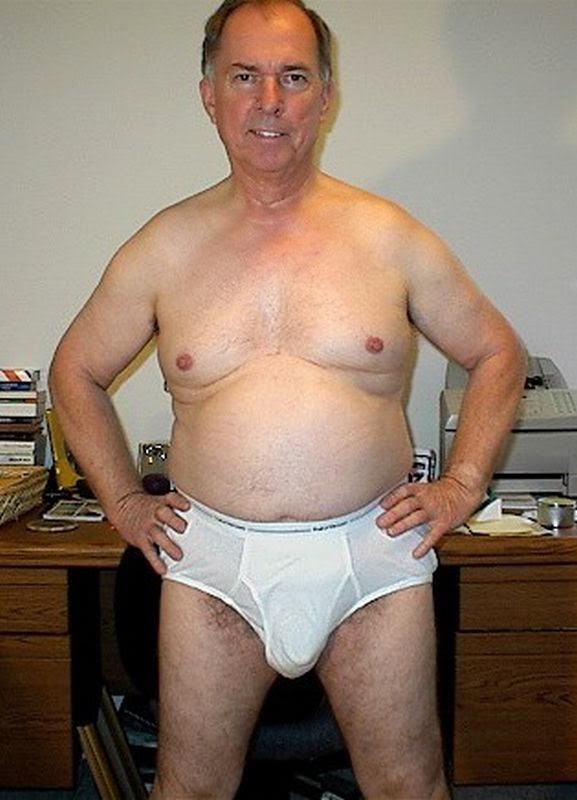 Older men wearing underwear. 