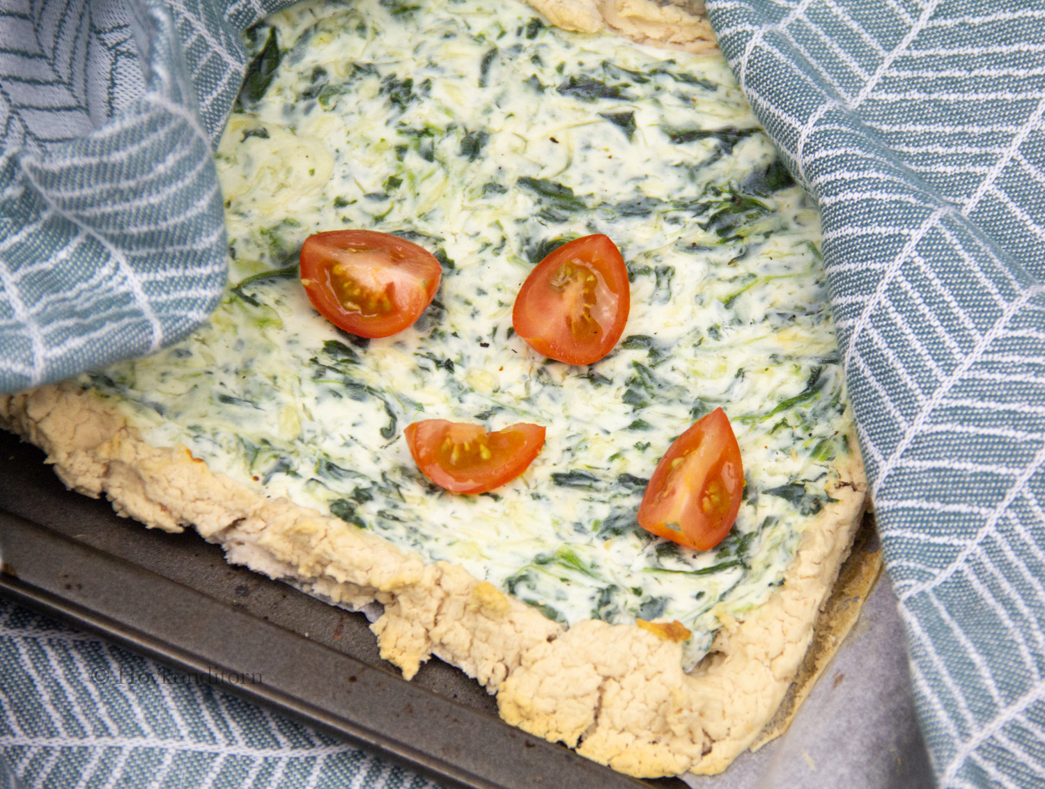 Ricotta Spinach Pie with Bean Pie Crust