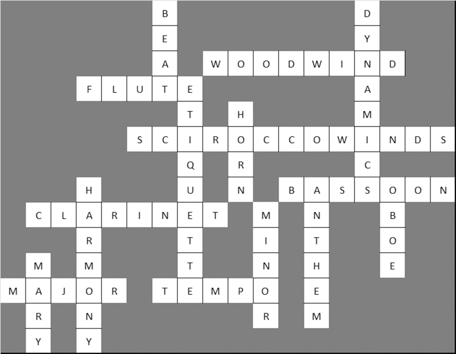 Sicrocco Winds SoundFX Crossword Puzzle Solution 