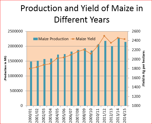 Production Trend of Major Cereals in Nepal Aggregation of An Agriculture Economist