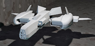 A white space-fighter.