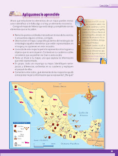 Apoyo Primaria Geografía 4to grado Bloque I lección 3 Los mapas hablan de México