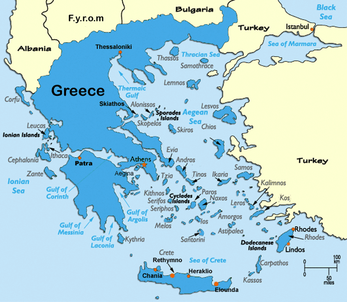  Greece Map Political Area Map Of Greece Regional Political Province