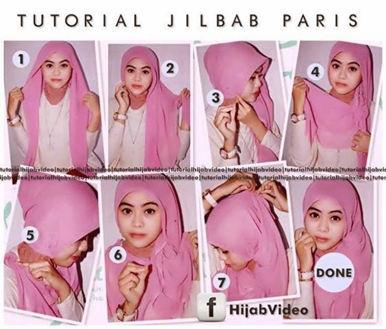 Cara Memakai Jilbab Paris Segitiga Untuk Wajah Bulat