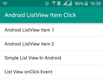 Android Example: How to Open New Activity when ListView Items Are Clicked