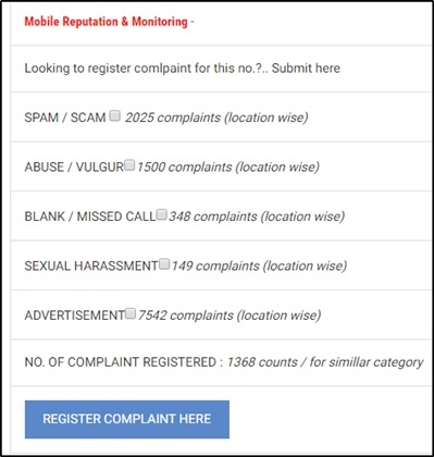 Register Complaint Register Complaint