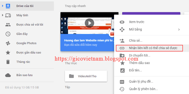 Hướng dẫn sử dụng Google Drive làm Host lưu trữ chèn ảnh, file JS và CSS vào Website