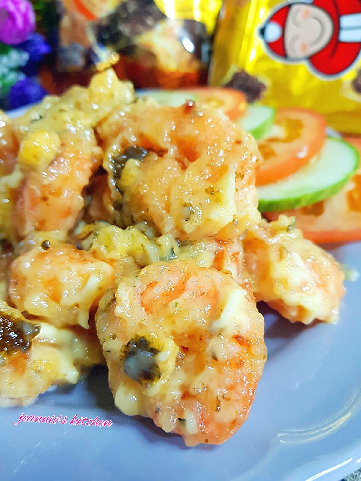 Jeannie62 Kitchen SALTED EGG TEMPURA SEAWEED MAYONNAISE PRAWNS