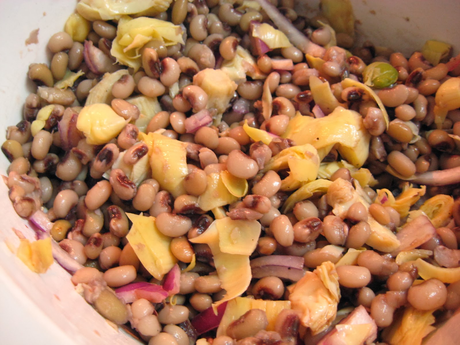 nannykim's recipes Black eye pea with artichoke salad OR Fordham Lima